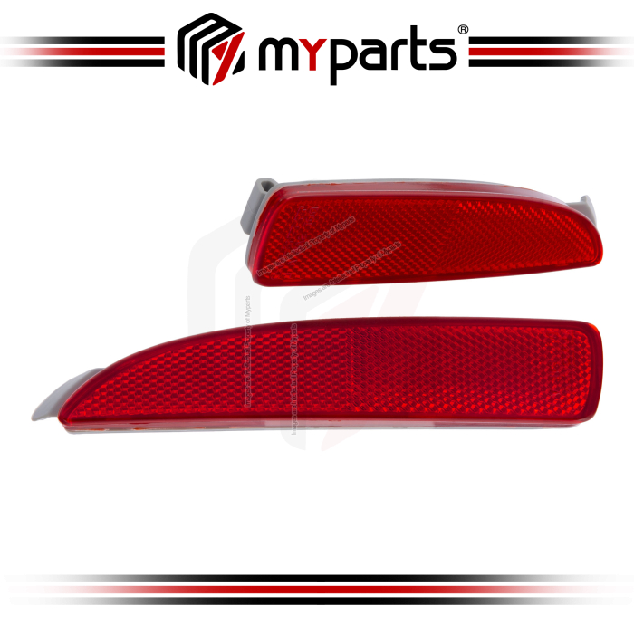 TYC Mazda 3 BM Sedan 2013~2016 Rear Bumper Reflex Reflector Red | Set LH LHS Left Hand + RH RHS Right Hand