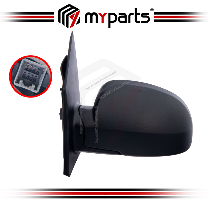 TYC Hyundai GETZ Hatch 2002~2009 Electric Power Side Door Mirror (Black, 3 Pins) | LH Left Hand (Passenger Side)