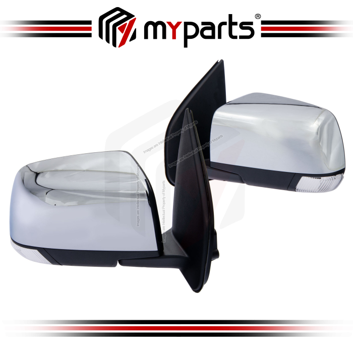 TYC Isuzu Dmax V-Cross RT 2013~2020 Power Side Door Mirror (With Lamp With Auto Flip) | Pair LH Left (Passenger) + RH Right (Driver)