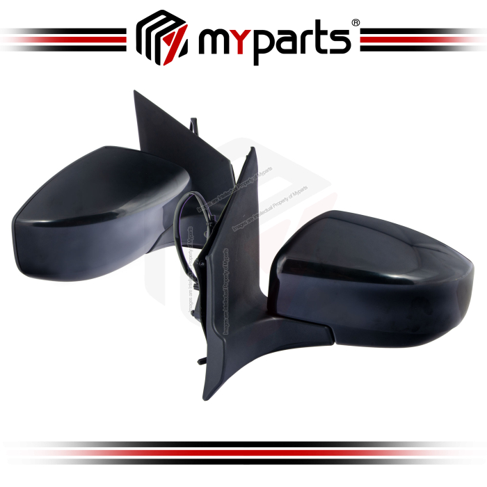 TYC Nissan Grand Livina L10 2013~2018 Electric Power Side Door Mirror (Black) Rear View Mirror | Pair LH Left Hand + RH Right Hand