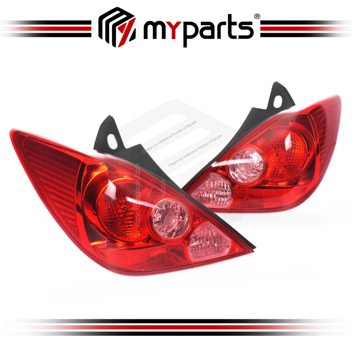 TYC Fits Nissan Tiida 5 Door Hatch C11 Series 1 2007~2011 | Taillight Tail Light Rear Lamp | Pair LH Left Hand + RH Right Hand
