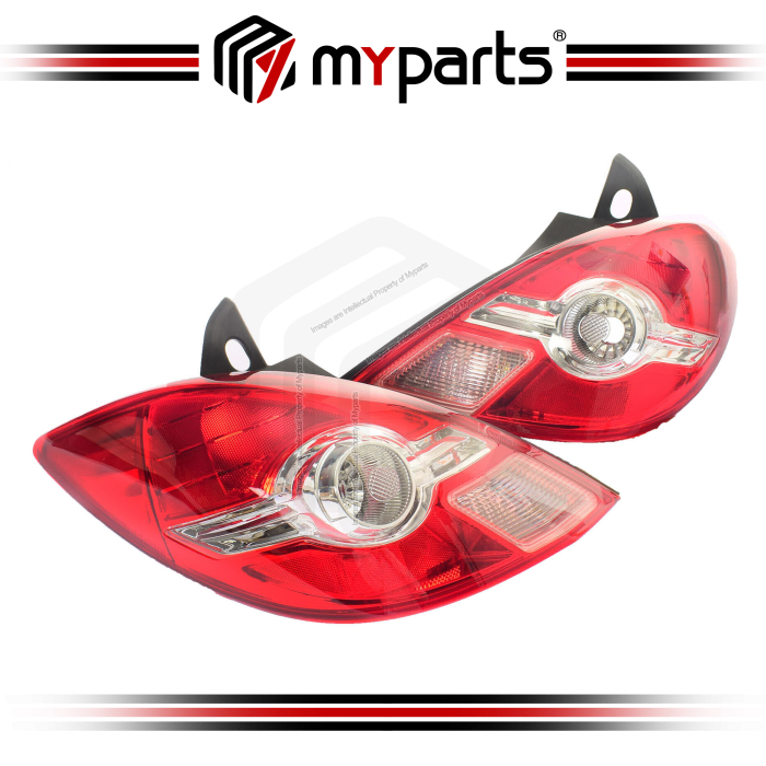 TYC Fits Nissan Tiida C11 Series 2 Hatch 2011~2015 | Taillight Tail Light Rear Lamp | Pair LH Left Hand (Passenger) + RH Right Hand (Driver)