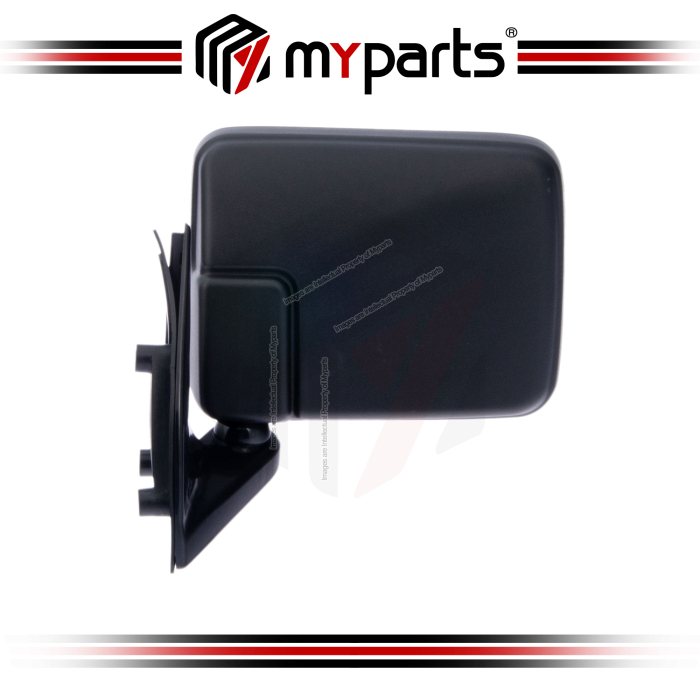 TYC Mitsubishi Storm Strada L200 ME-MJ 1986~1996 Exterior Manual Black Side Door Mirror | LH Left Hand (Passenger Side)