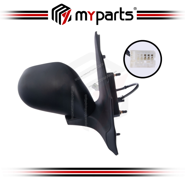 TYC Nissan Grand Livina L10 2007~2013 Electric Power Front Side Door Mirror (Black) Rear View Mirror | RH Right Hand (Driver Side)
