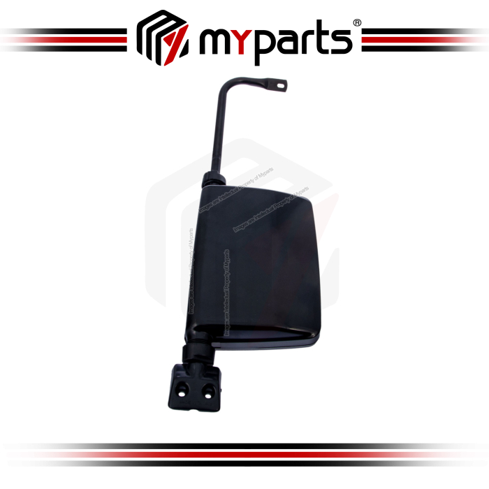 TYC Fits Mitsubishi Pajero 1982~1990 Manual Black Side Door Mirror With Arm Bracket | LH Left Hand (Passenger Side)