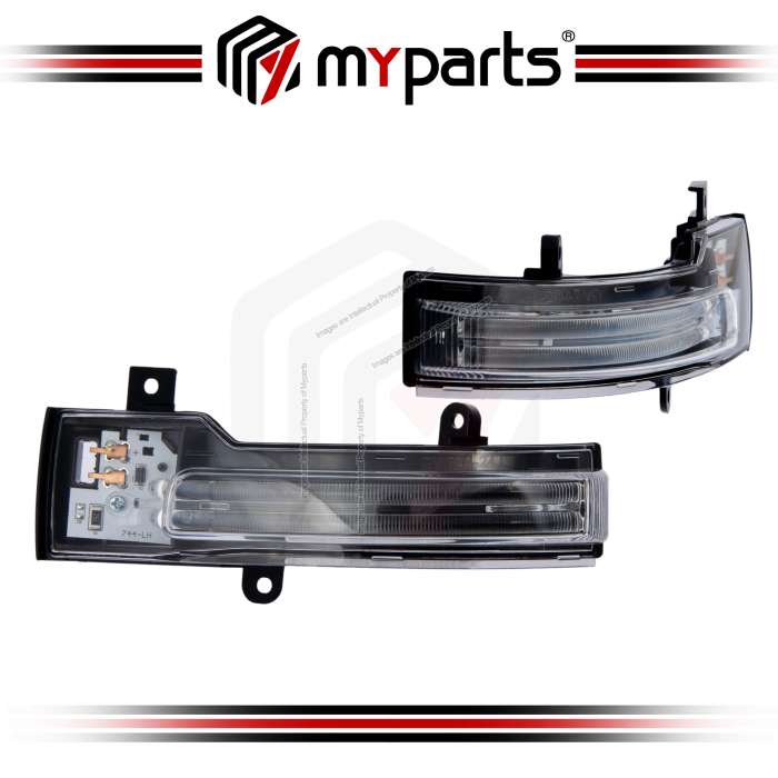 TYC Mitsubishi Mirage A00 A03A 2012~2015 Side Door Mirror LED Signal Indicator Side Lamp Turn | Pair LH Left (Passenger) + RH Right (Driver)