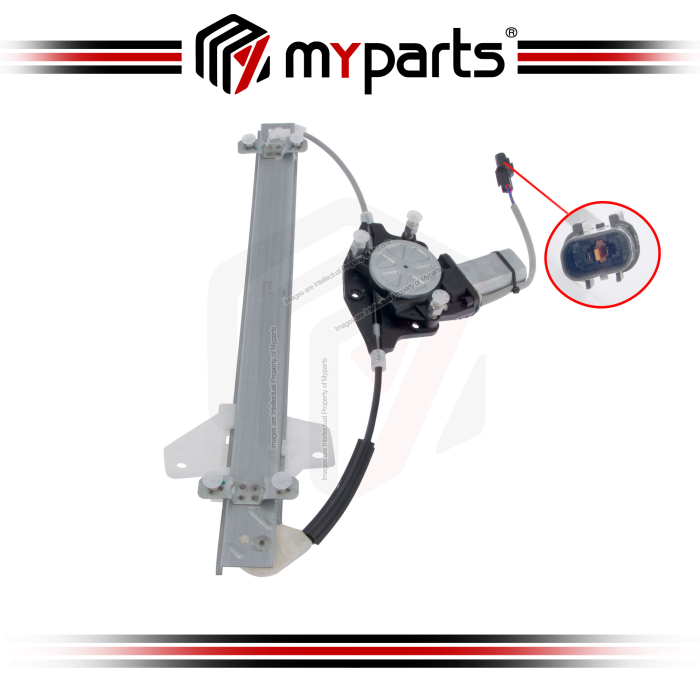 Myparts Fits Hyundai Accent MC Sedan 2006~2011 REAR Power Window Gear Regulator Door (With Motor) | RH Right Hand (Driver)