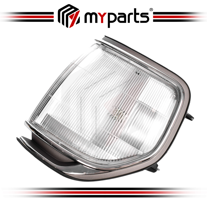 TYC Fits Toyota Landcruiser 80 Series 1990~1998 GXL| Corner Light Park Lamp (Chrome) | LH LHS Left Hand (Passenger Side)
