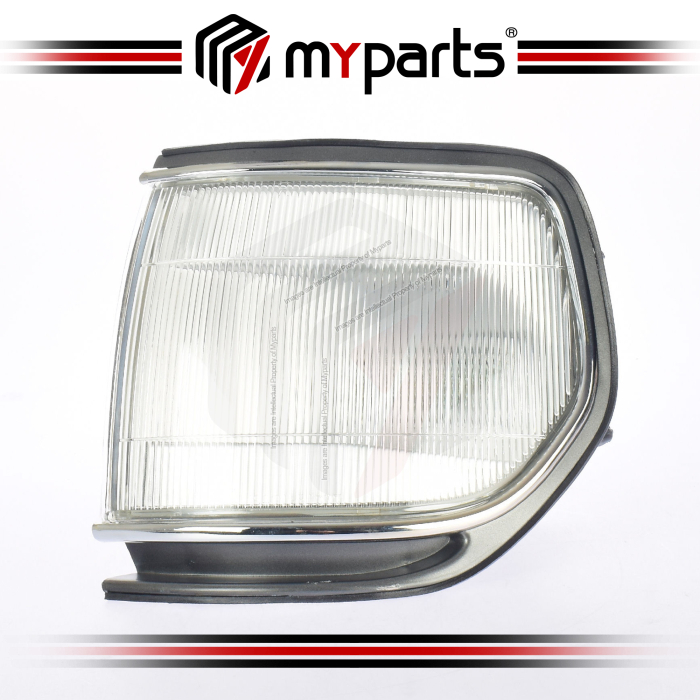 TYC Fits Toyota Landcruiser 80 Series 1990~1998 Sahara | Corner Light Lamp (Chrome) | LH LHS Left Hand (Passenger Side)