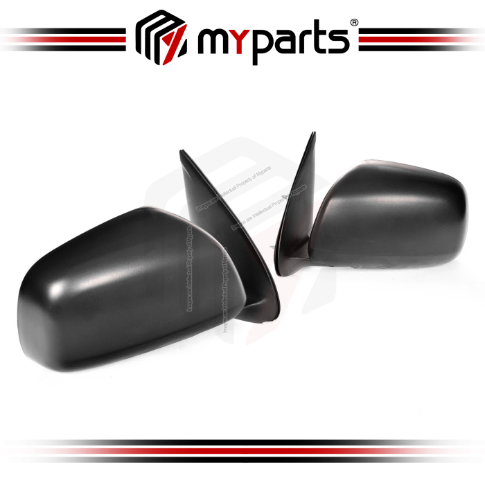 TYC Toyota Hilux Vigo KUN25 2005~2016 Manual Side Door Mirror (Black) Rear View |Set LH Left Hand Side+ RH Right Side