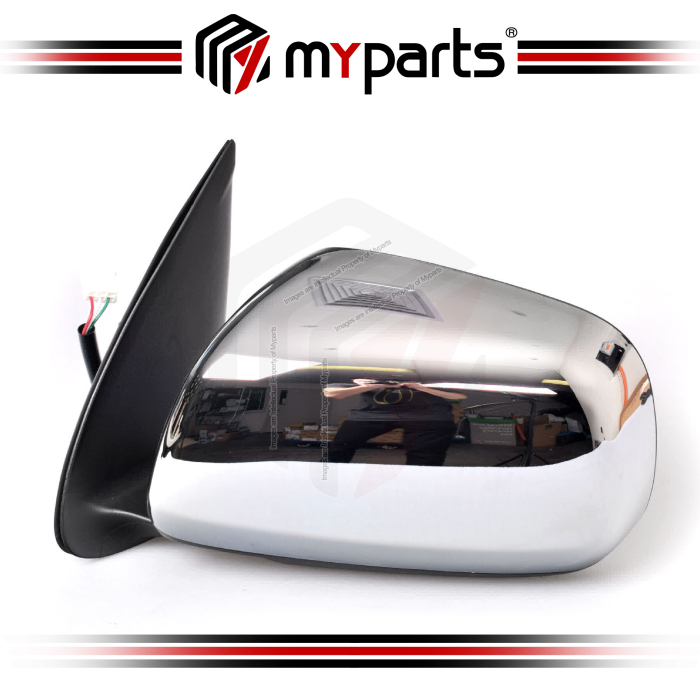 TYC Toyota Hilux Vigo KUN25 2005~2011 Electric Power Side Door Mirror (Chrome) Rear View | LH Left Hand (Passenger)