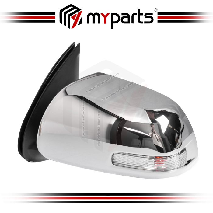 TYC Toyota Hilux Vigo KUN25/26 2011~2016 Electric Chrome Side Door Mirror (With Signal) | LH Left Hand (Passenger)