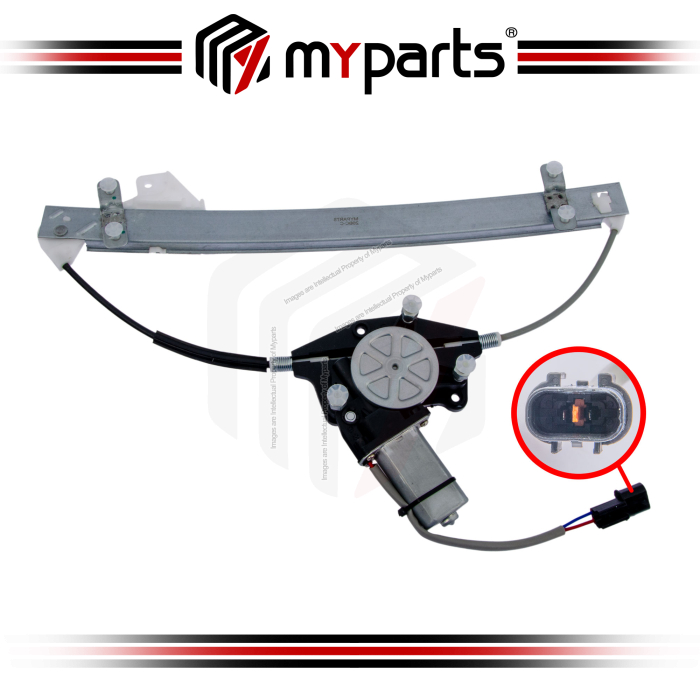 Myparts Fits Hyundai Accent MC 2006~2011 FRONT Power Window Gear Regulator Door (With Motor) | RH Right Hand (Driver Side)