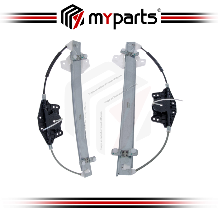 Myparts Fits Hyundai Accent MC 2006~2011 FRONT Power Window Gear Regulator Door (No Motor) | Set Of LH Left + RH Right