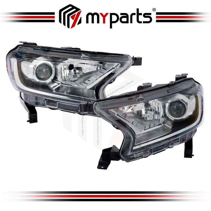 TYC Fits Ford Ranger T7 PX 2015~2018 XL XLT (With Projector) Headlamp Head Lamp Lampu | Pair LH Left Hand (Passenger) + RH Right Hand (Driver)
