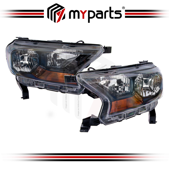 TYC Fits Ford Ranger T7 PX 2015~2021 XL XLT (No Projector) Headlamp Head Lamp Headkught Head Light | Pair LH Left Hand + RH Right Hand