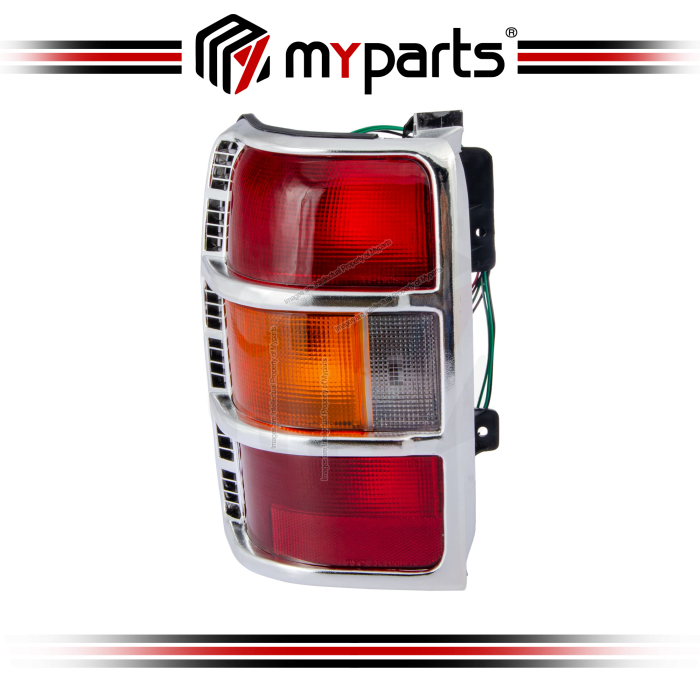 TYC Fits Mitsubishi Pajero NH NJ NK 1991~1997 (Chrome Trim) Tail Lamp Taillamp Rear Tail Light Taillight | LH Left Hand (Passenger Side)