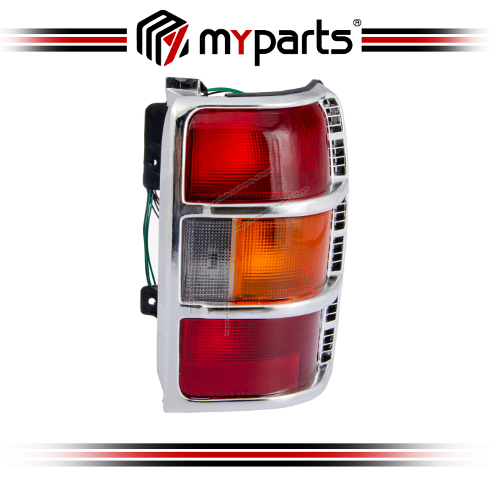 TYC Fits Mitsubishi Pajero NH NJ NK 1991~1997 (Chrome Trim) Tail Lamp Taillamp Rear Tail Light Taillight | RH Right Hand (Driver Side)
