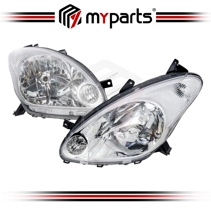 TYC Fits Perodua Myvi M300 2005~2011 | Headlight Head Light Headlamp Head Lamp Front (Chrome Reflector) | Pair LH LHS Left Hand + RH RHS Right Hand