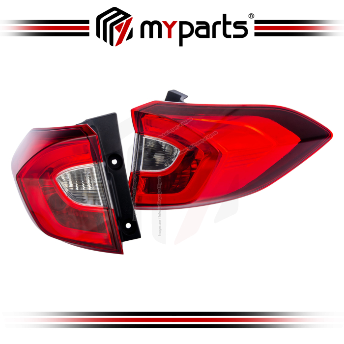 TYC Fits Honda BR-V BRV DG TSA 2017~  Outer Tail Lamp Taillamp Tail Light Rear Light (With LED) | Pair LH Left (Passenger) + RH Right (Driver)