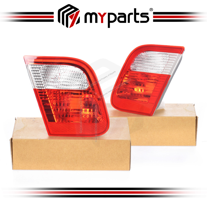 TYC Fits BMW 3 Series E46 Series 1 Sedan 1998~2001 | Rear Inner Taillights Tail Lights Boot Lid Lamps | Pair of LH Left Hand + RH Right Hand