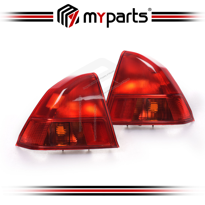 TYC Fits Honda Civic S5A ES Series 1 Sedan 2000~2002 | Outer Taillight Tail Light Rear Lamp | Pair of LH LHS Left Hand + RH RHS Right Hand