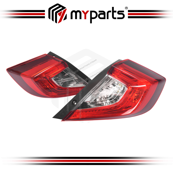 TYC Fits Honda Civic FC 2016~2021 4 Door Sedan | Taillight Tail Light Rear Taillamp Tail Lamp | Set LH Left Hand Side + RH Right Hand Side