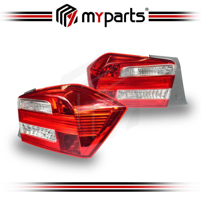TYC Fits Honda City GM Sedan 2012~2014 | Taillight Tail Light Rear Lamp TMO | Pair of LH Left Hand (Passenger Side) + RH Right Hand (Driver Side)