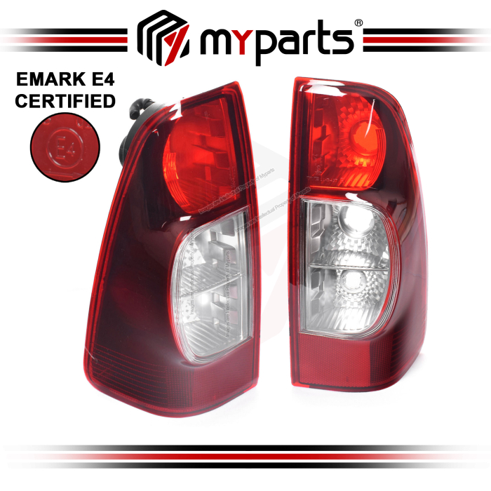 TYC Fits Isuzu DMAX D-Max Pickup Ute 2007~2012 | Taillight Tail Light Rear Lamp (Dark Red Tinted) | Pair of LH Left (Passenger) + RH Right (Driver)