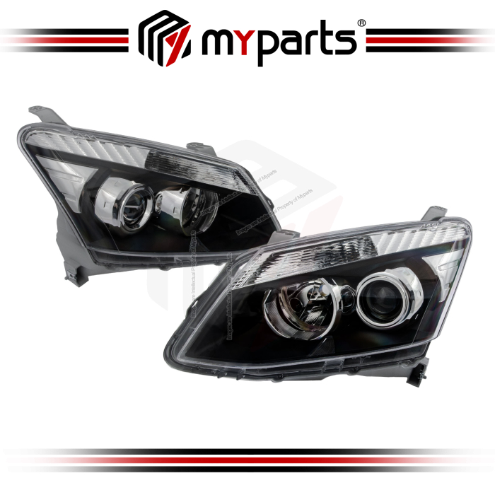 Head Light With Projector (Bright Chrome) (Set LH+RH)