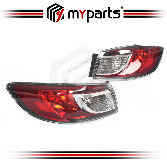 TYC Mazda 3 BL 4 Door Sedan 2009~2013 | Taillight Tail Light Rear Lamp (Non LED Type) | Pair of LH LHS Left Hand + RH RHS Right Hand