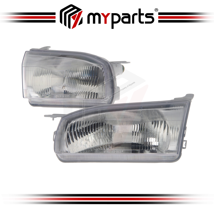 TYC Fits Toyota Corolla SEG AE110 AE111 1995~1998 | Headlight Head Light Front Head Lamp | Pair of LH LHS Left Hand + RH RHS Right Hand