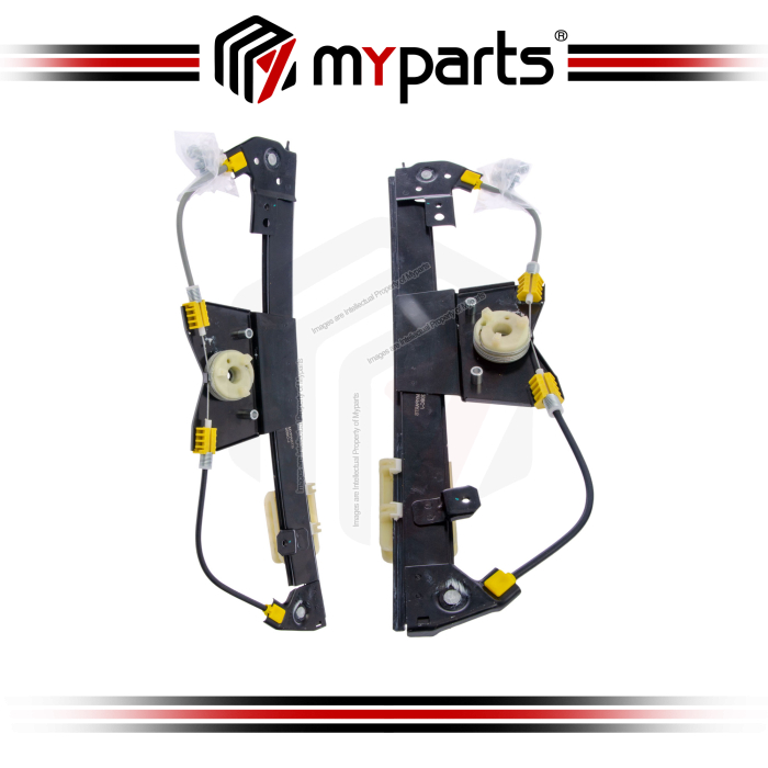 Myparts Fits Fiat 500 3P 83 4S 3Door Hatchback 2007~2020 | (No Motor) Power Electric Window Gear Regulator Door | Set LH Left Side + RH Right Side