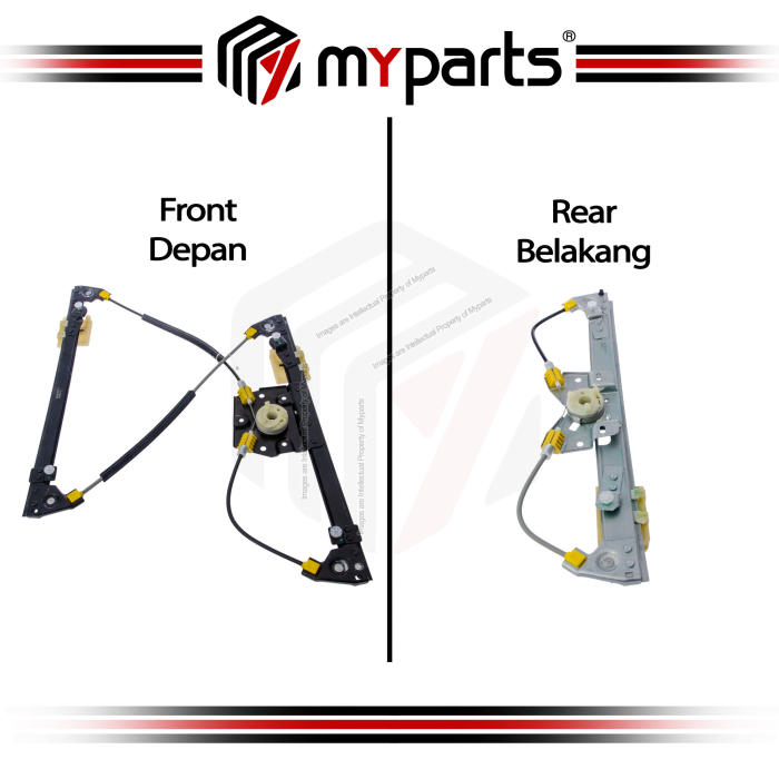 Myparts Fits BMW 1 Series F20 2011-2019 | FRONT (No Motor) Electric Power Window Regulator Door Gear | LH Left Hand (Passenger Side)