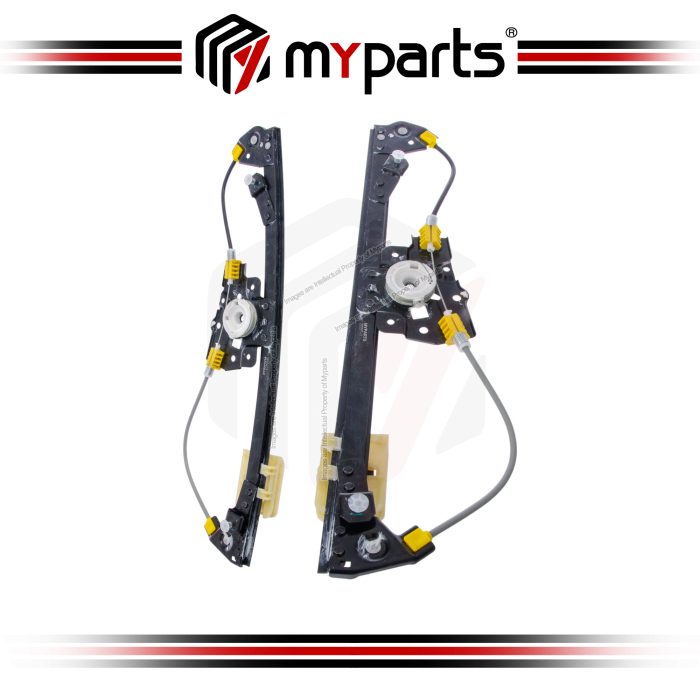 Myparts Fits BMW X6 E71 2007~2014 | REAR (No Motor) Electric Power Window Regulator Door Gear | Set LH Left Hand Side + RH Right Hand Side