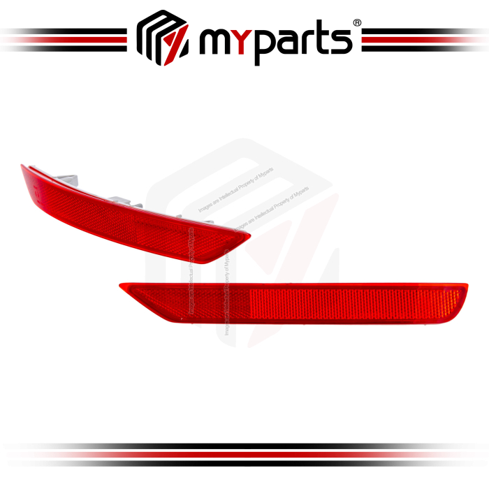 TYC Fits Subaru Forester 2008~2018 Rear Bumper Reflector Reflex Red | Pair LH Left Hand (Passenger) + RH Right Hand (Driver)