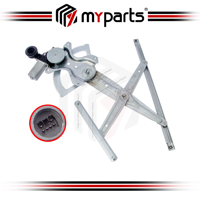 Myparts Fits Toyota Hilux Vigo KUN25 2005~2015 | FRONT (2Pins Motor) Electric Window Gear Regulator Door | LH Left Hand (Passenger Side)