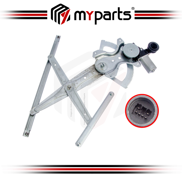 Myparts Fits Toyota Hilux Vigo KUN25 2005~2015 | FRONT (2Pins Motor) Electric Window Gear Regulator Door | RH Right Hand (Driver Side)