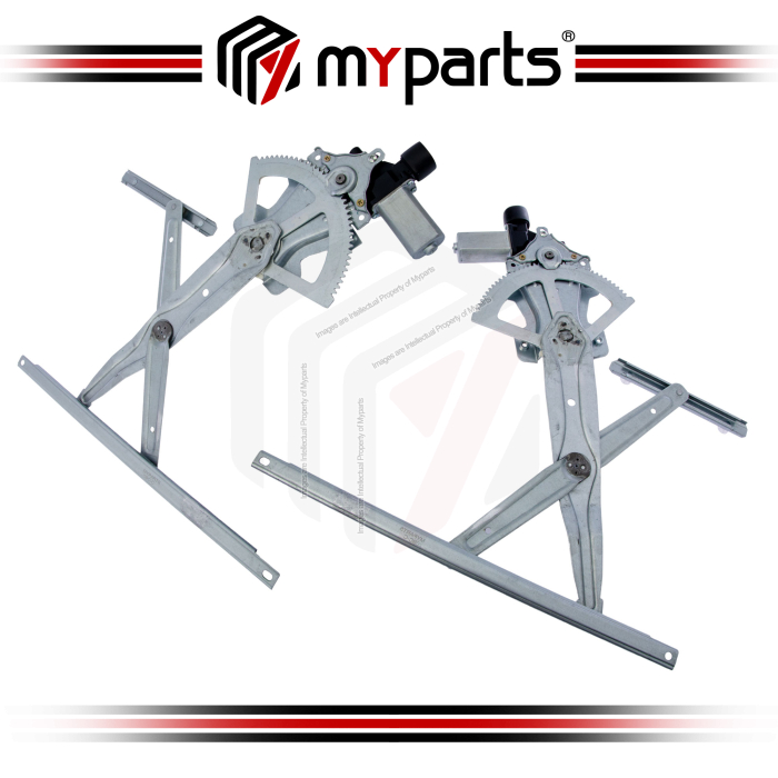 Myparts Fits Chevrolet Colorado 2012~2020 (With 2Pins Motor) FRONT Power Window Gear Regulator Door | Set LH Left Hand Side + RH Right Hand Side