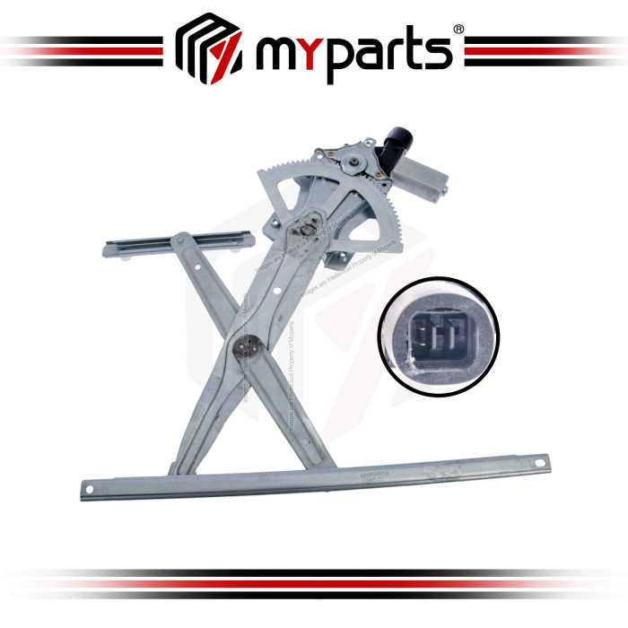 Myparts Fits Chevrolet Colorado 2012~2020 (With 2Pins Motor) FRONT Power Window Gear Regulator Door | LH LHS Left Hand (Passenger)