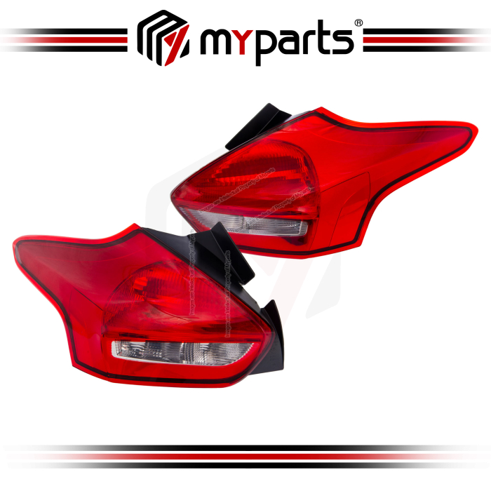 TYC Fits Ford Focus MK3.5 2015~2018 (No LED Spec) Hatch Taillamp Tail Lamp Taillight Tail Light | Pair LH Left (Passenger) + RH Right (Driver)