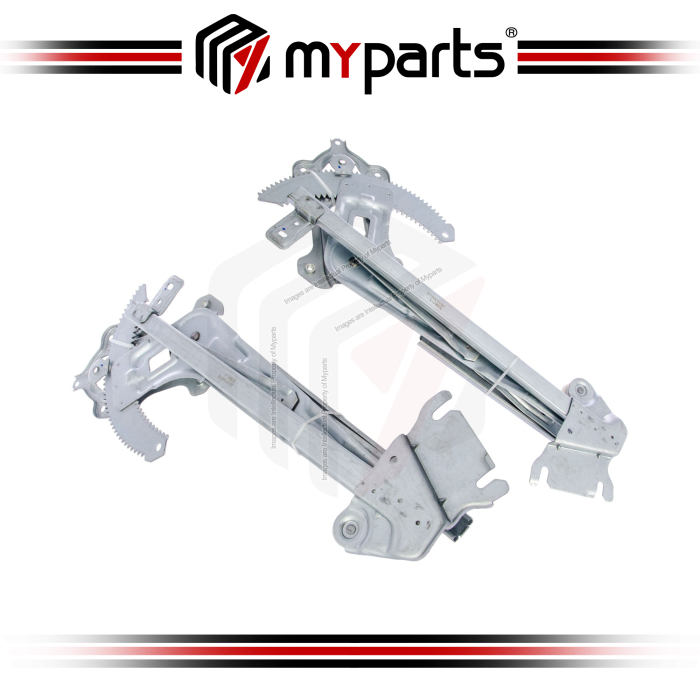 Myparts Fits Subaru Forester SG 2002~2008 FRONT (No Motor) Electric Power Window Gear Regulator Door |  Set LH Left Hand Side + RH Right Hand Side