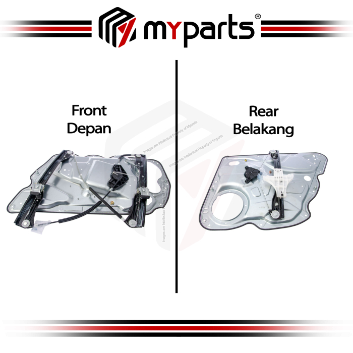 Myparts Fits VW Volkswagen Passat B6 3C 2004-2010 | FRONT (No Motor) Power Window Gear Regulator Door |