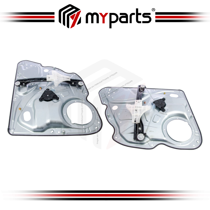 Myparts Fits VW Volkswagen Passat B6 3C 2004~2010 | REAR (No Motor) Power Window Gear Regulator Door | Set LH Left Hand Side + RH Right Hand Side