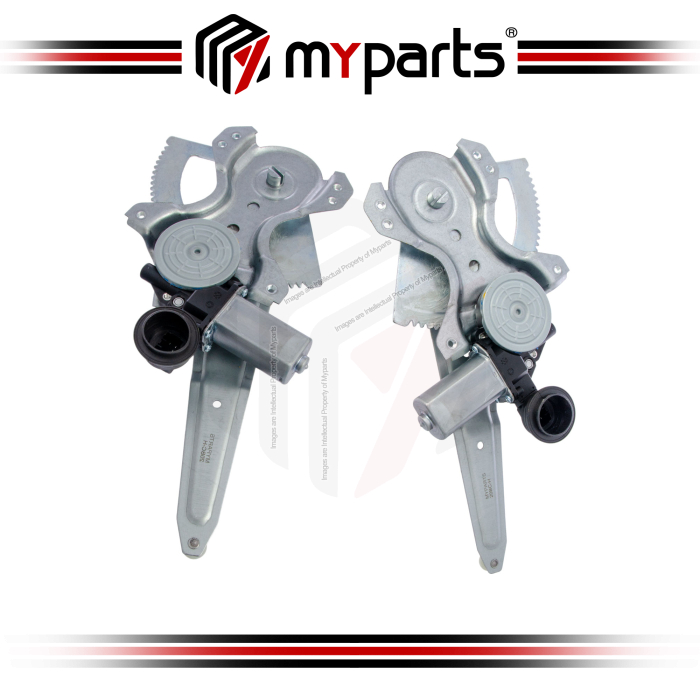 Myparts Toyota Corolla E172 Altis 2013~2019 | Rear (With Motor) Power Window Gear Regulator Door | Set LH Left Hand Side + RH Right Hand Side