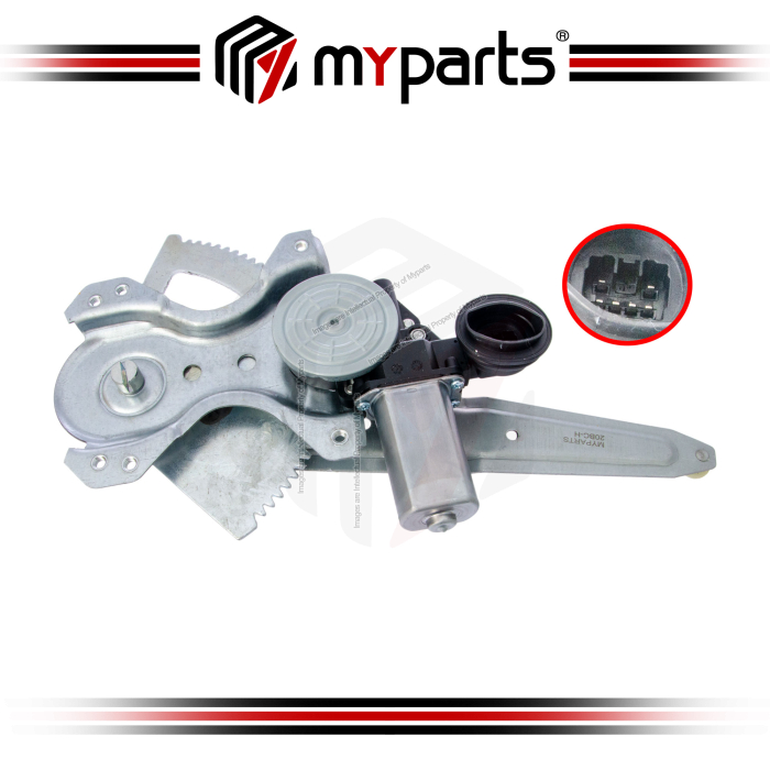 Myparts Fits Toyota Camry ACV40 2006~2012 | REAR (With Motor) Electric Power Window Gear Regulator Door | LH Left Hand (Passenger Side)