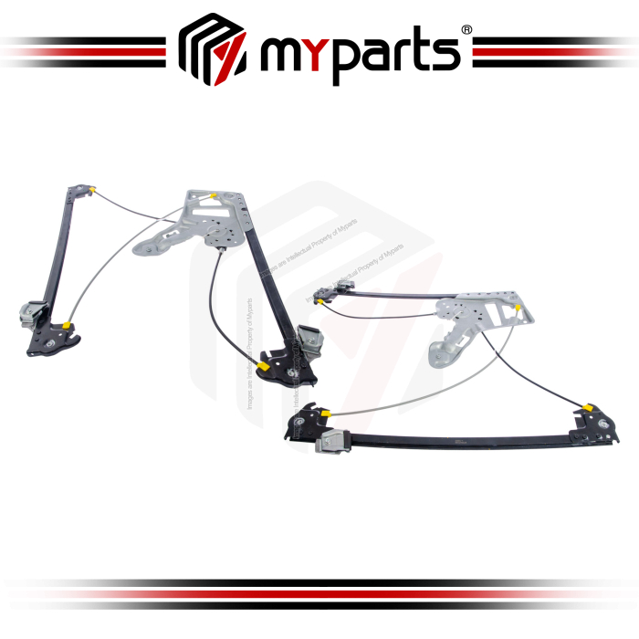 Myparts Fits Land Rover Range Rover 2002-2012 | FRONT (No Motor) Power Window Gear Regulator Door | Set LH Left Hand Side + RH Right Hand Side