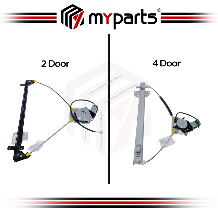 Myparts Suzuki Vitara 2 Door 1989~1998 (With Motor) Electric Power Window Gear Regulator Door | Pair LH Left Hand (Passenger) + RH Right Hand (Driver)