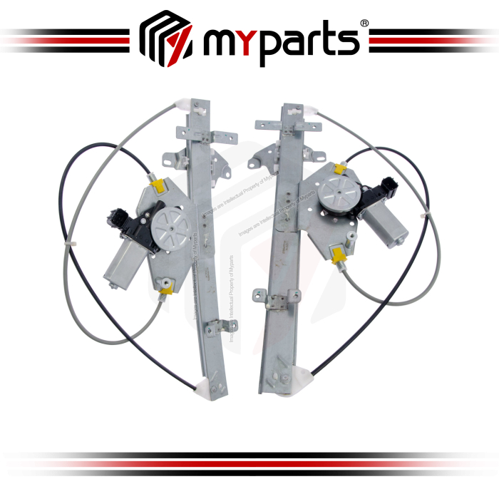 Myparts Fits Nissan Sylphy B17 2014~2017 | FRONT (With Motor) Electric Power Window Gear Regulator Door | Set LH Left Hand Side + RH Right Hand Side