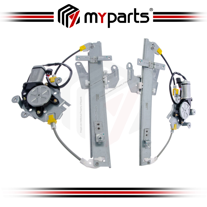 Myparts Fits Nissan Xtrail X-Trail T30 2001~2013 | Rear (With Motor) Power Window Gear Regulator Door | Set LH Left Hand Side + RH Right Hand Side